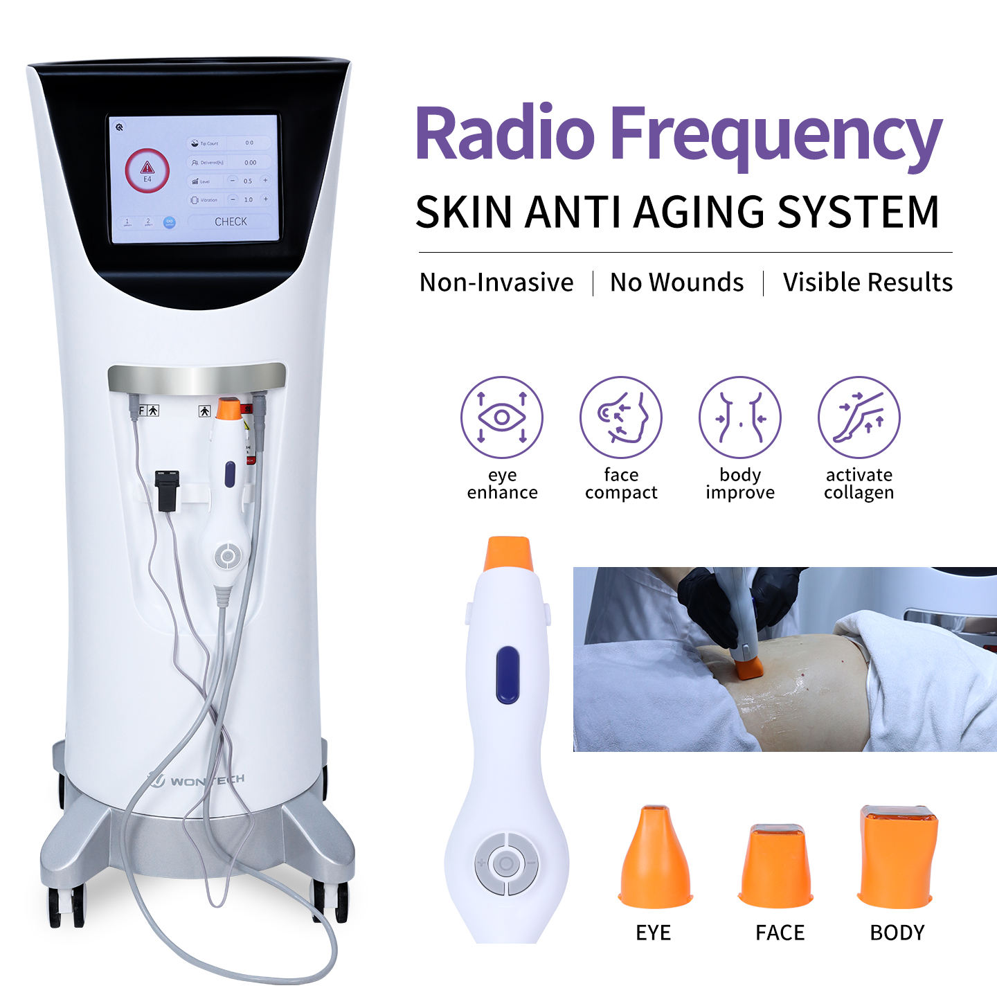 Radio Frequency Face Lift Machine - Professionelles 6,78MHz Frequenz RF Radiofrequenz Hautstraffungsgerät