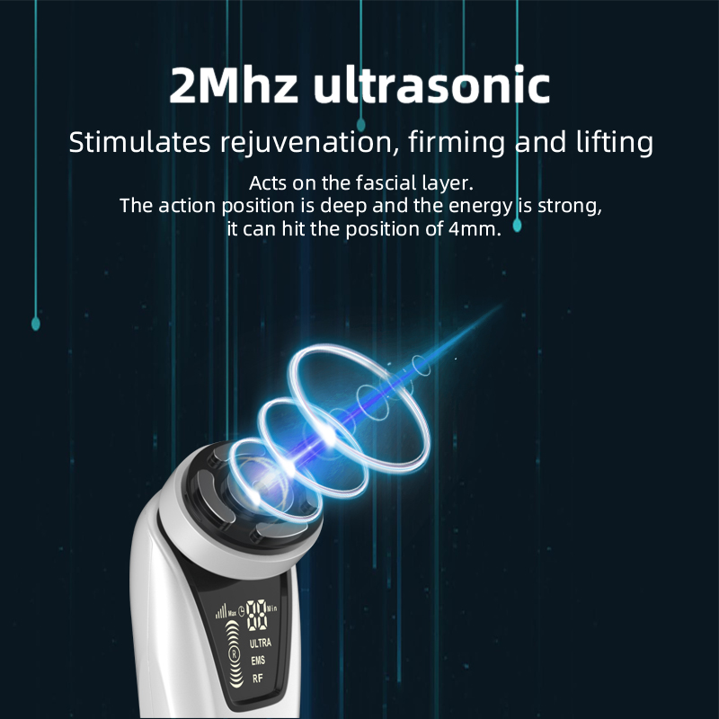 Anti Aging Ultrasound Face Machine - EMS Face Lifting Massagegerät Gesichts-Mikrostrom-Gesichtsmassagegerät LED-Lichttherapie